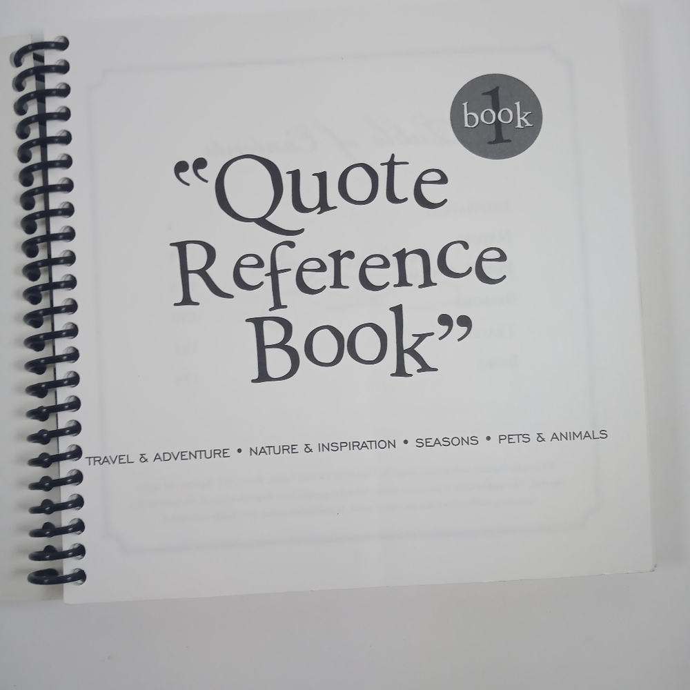 Quote Reference Spiral Book